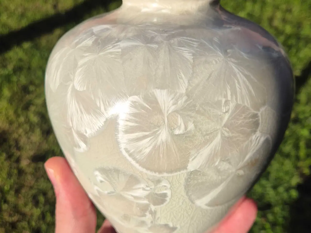 Billede 3 - Keramik vase med krystal glasur