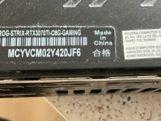 Asus geforce 3070 Ti 8 Gb