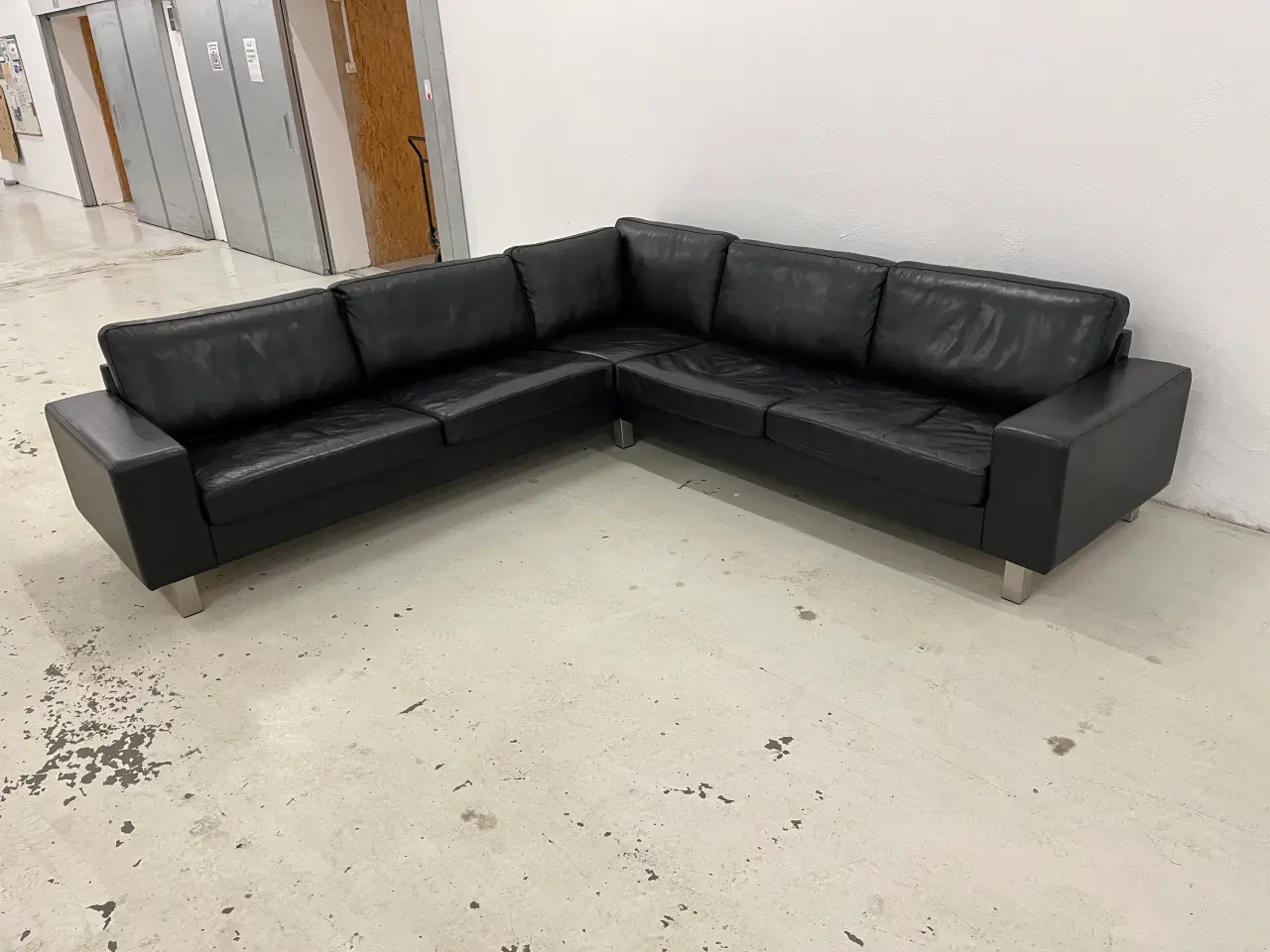 Billede 7 - Mogens Hansen MH221 Dobbelt hjørnesofa sort læder.