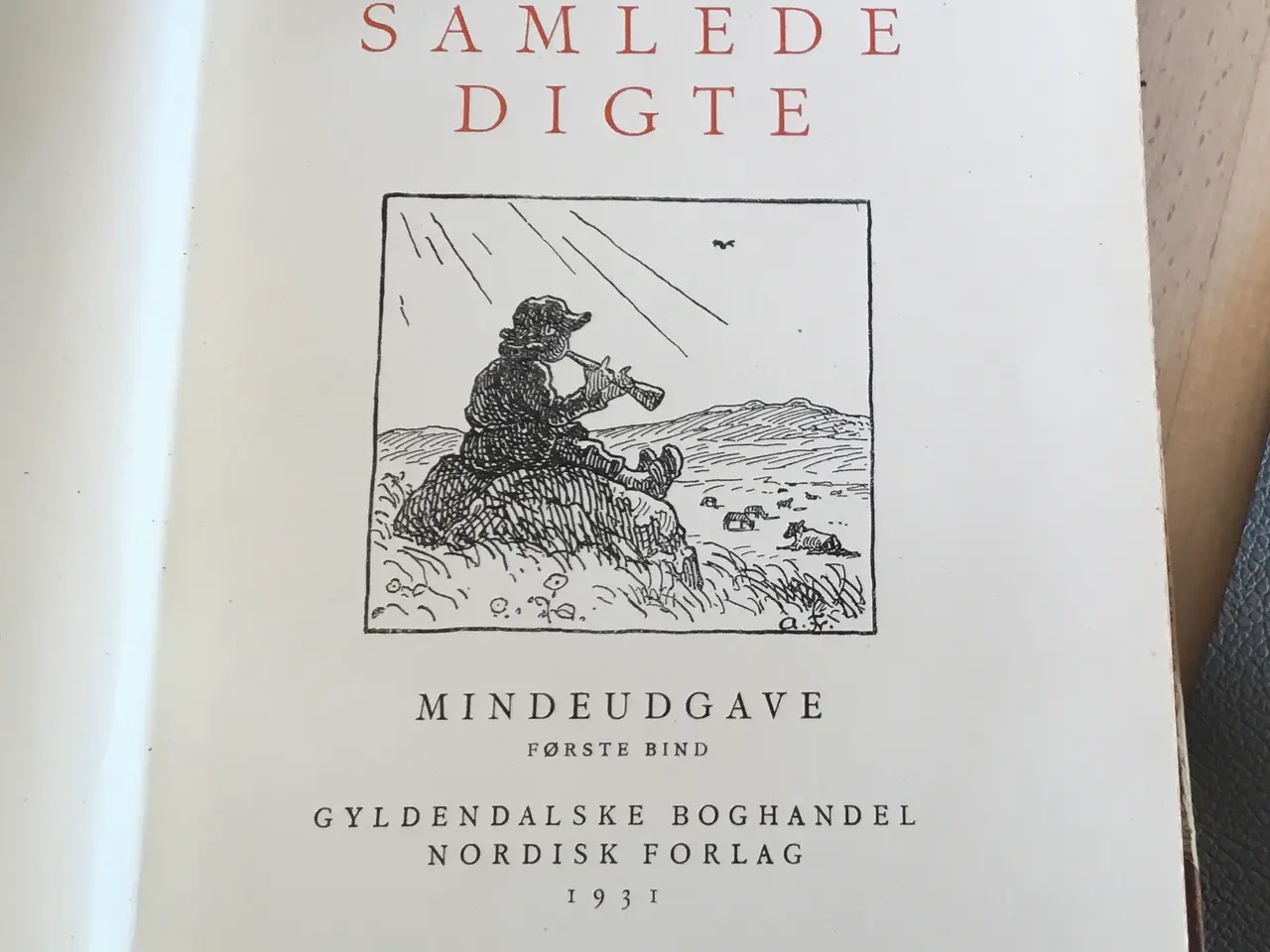 Billede 5 - Jeppe Aakjær samlede digte i mindeudgave 1931