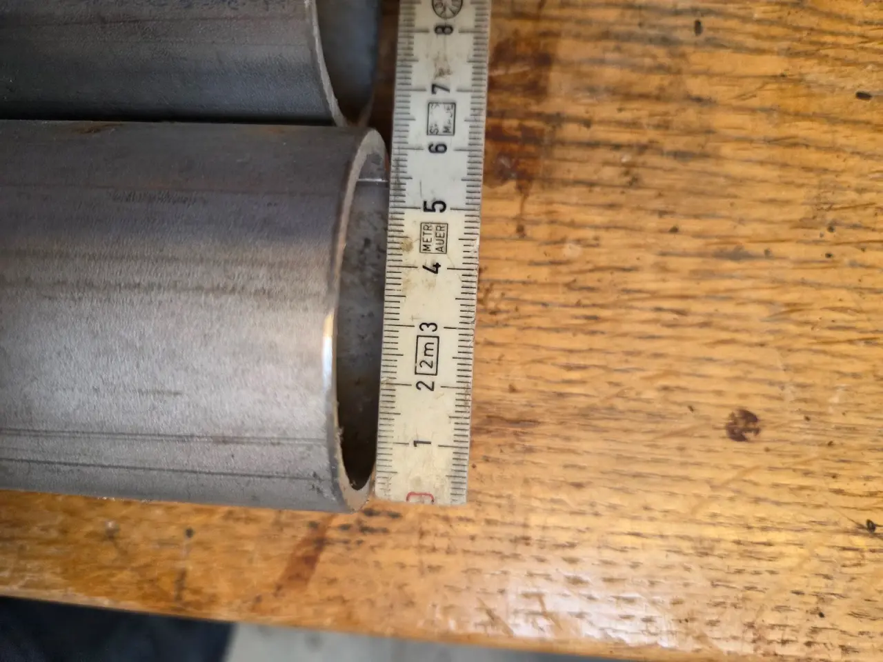 Billede 4 - 3 stk Rustfrit stål rør 60 cm