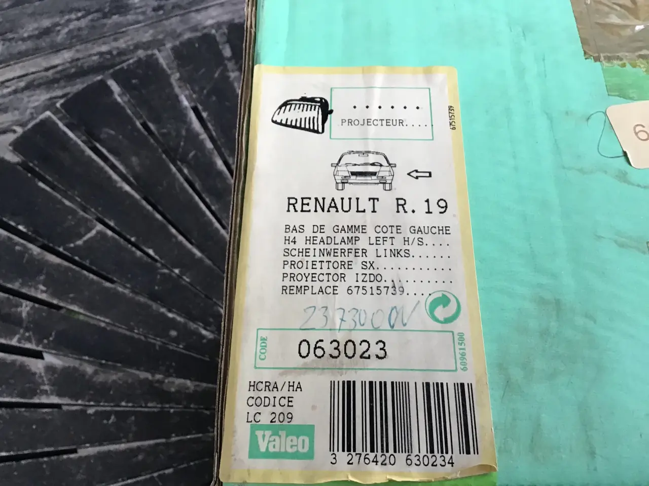 Billede 2 - Renault 19 forlygte ubrugt / gammel