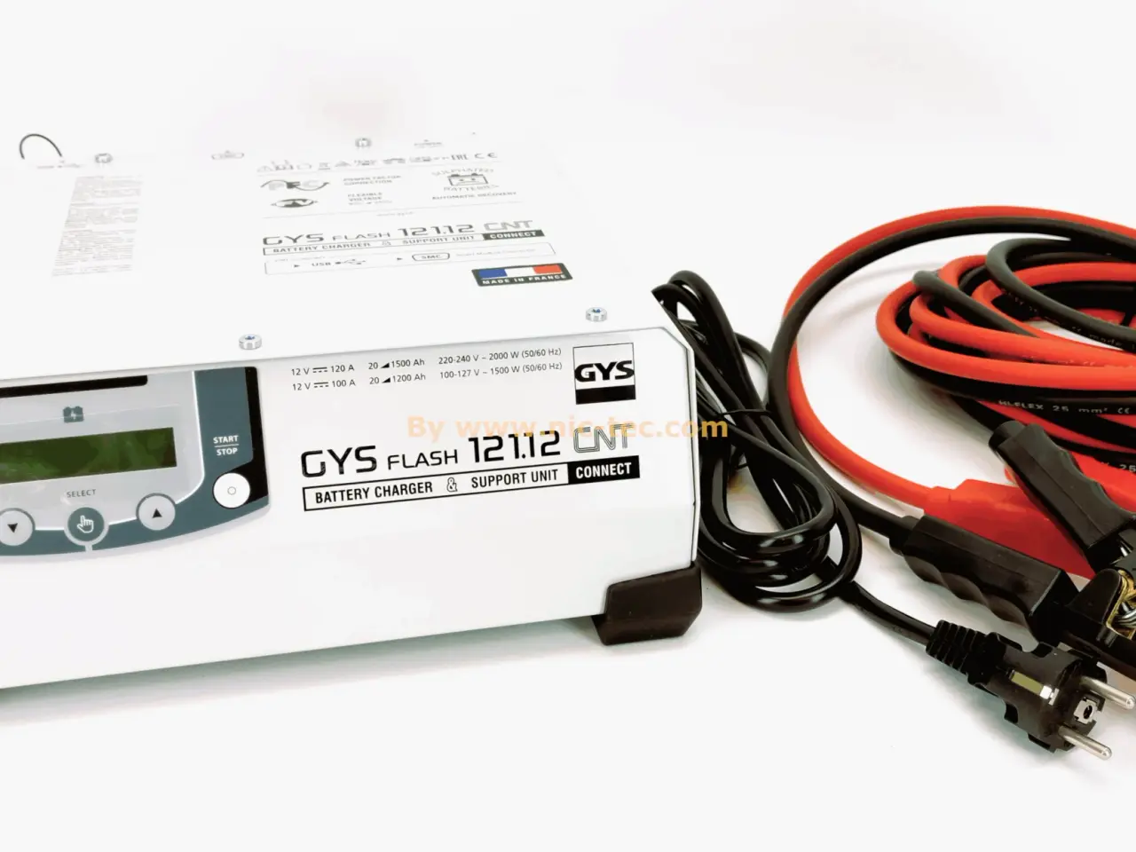Billede 1 - Lade apparat til Bilbatteri 12V - 120A! GYSFlash 121.12 CNT Horisontal Super Pro med 5 Meter lange kabler Super power.