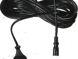 Netledning 220V sort - 5 meter