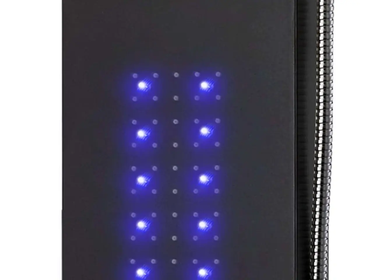 Billede 4 - Brusepanel i aluminium med LED - 20 × 44 × 130 cm, sort
