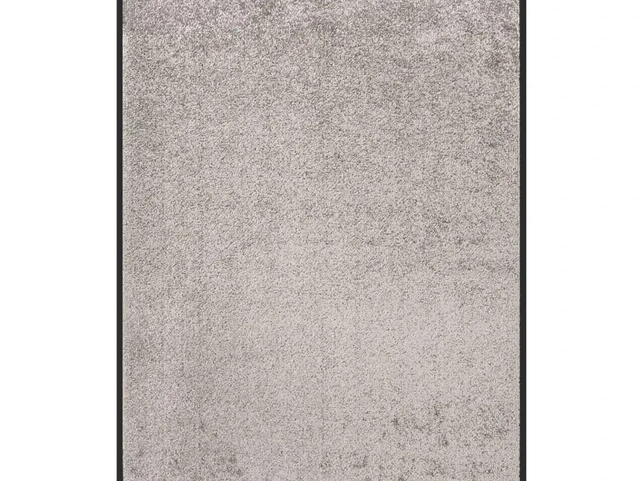 Billede 1 - Dørmåtte 80 × 120 cm - grå velour med skridsikker vinylbund