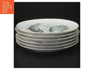 Dekorative fiskeplatter, 6 stykker (str. 6 styk, ø 18,5 cm)