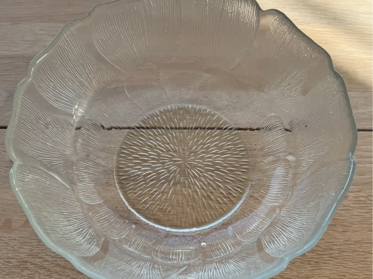 Billede 3 - Riflet glas kage fad  og skål