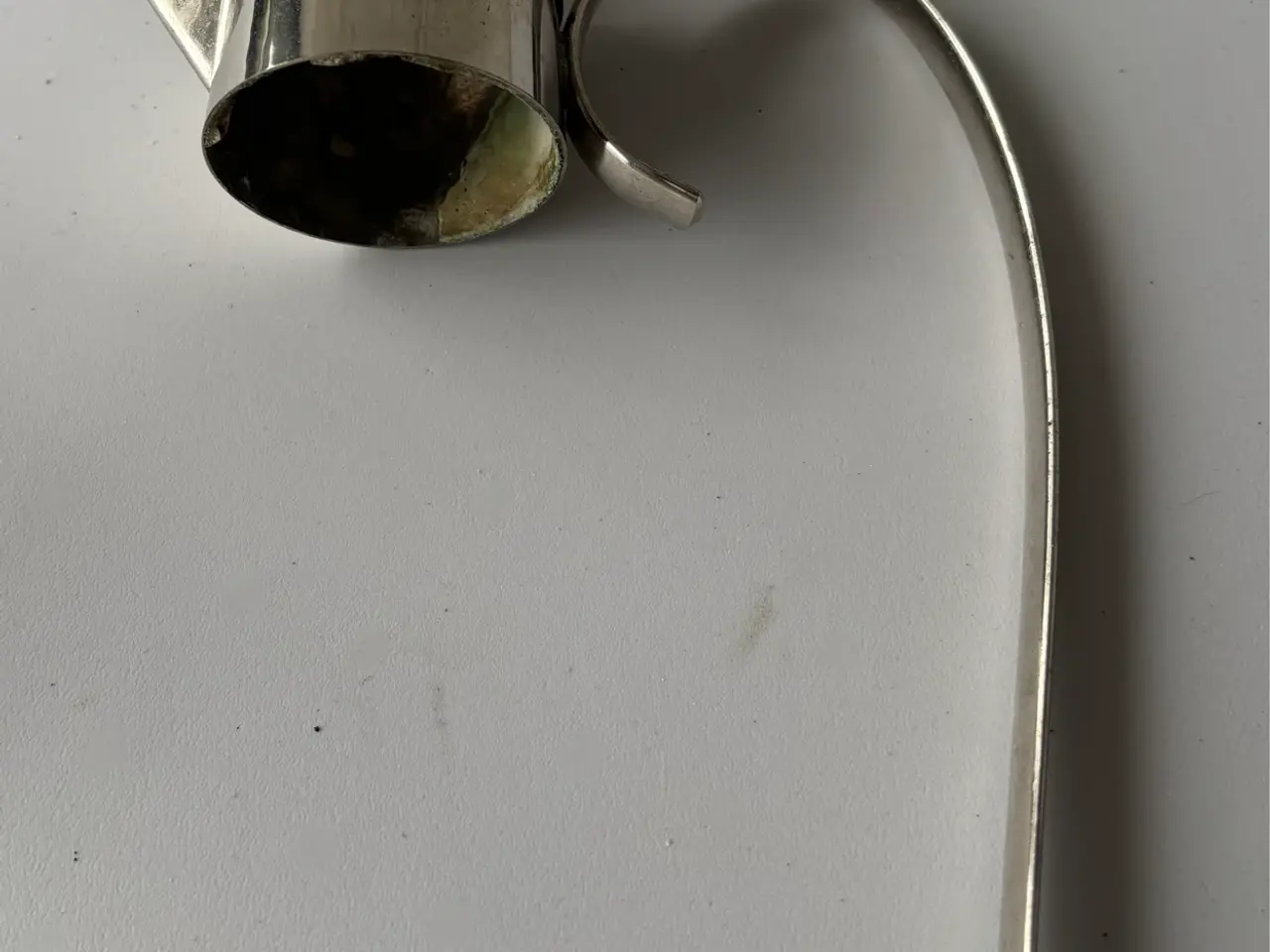 Billede 5 - Smuk antik vinkaraffel / claret jug i glas og meta