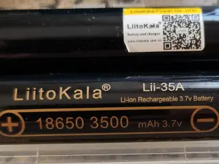 LiitoKala 18650 batterier.