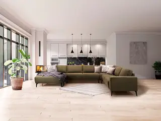 Hjort knudsen Copenhagen hjørnesofa med chaiselong Venstrevendt Brego 3593 stof