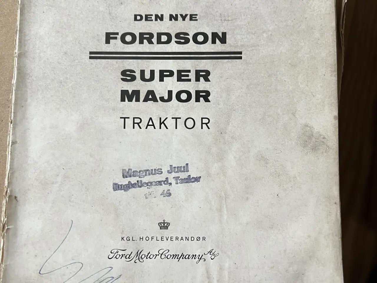 Billede 1 - Fordom Super Major traktor håndbog