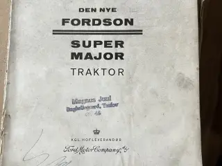 Fordom Super Major traktor håndbog