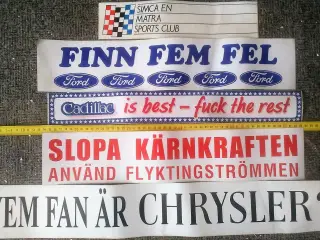 Biler, Ældre klister mærker