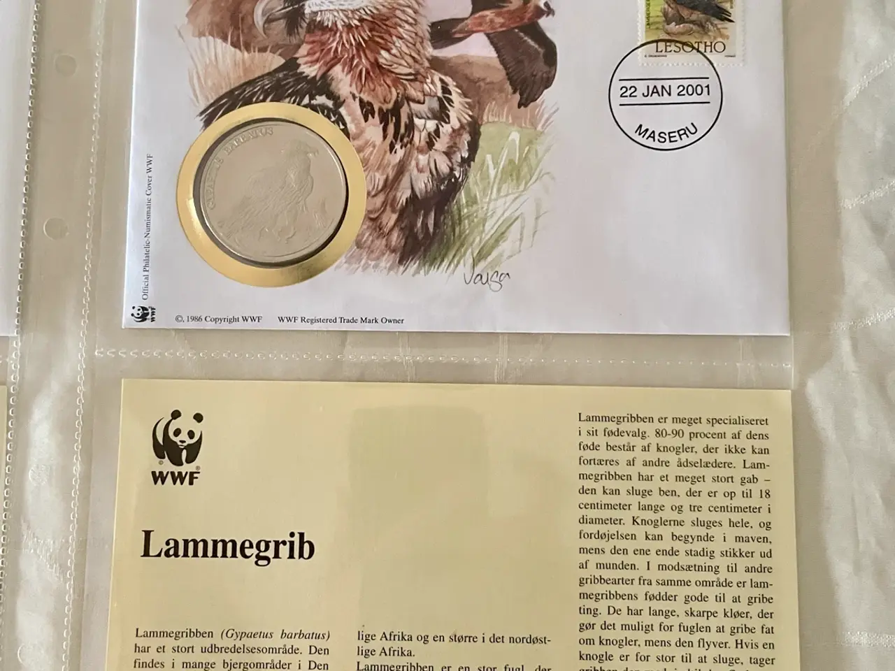 Billede 13 - 12 WWF møntbreve i samlemappe