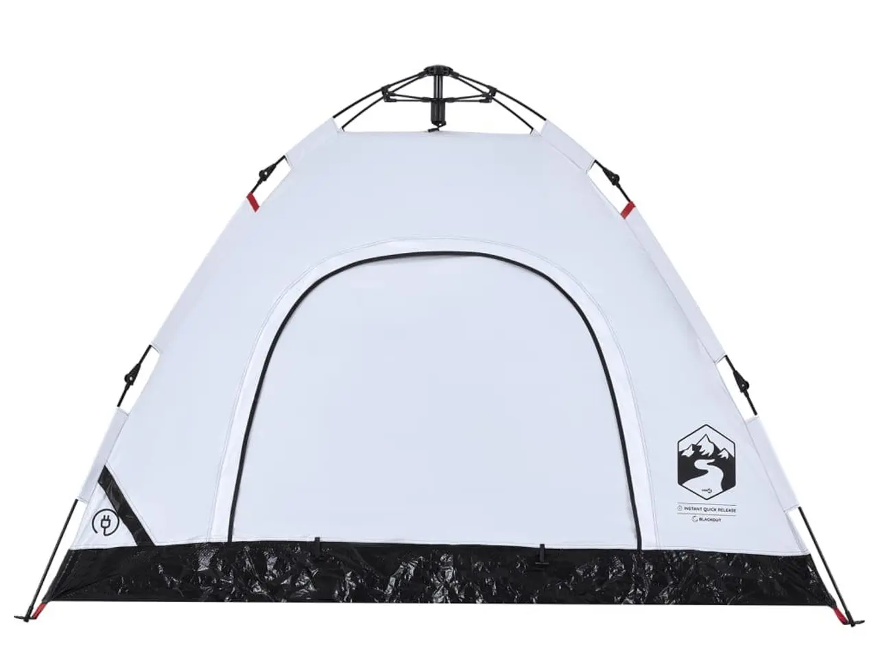 Billede 7 - 3-personers campingtelt quick-release mørklægning hvid