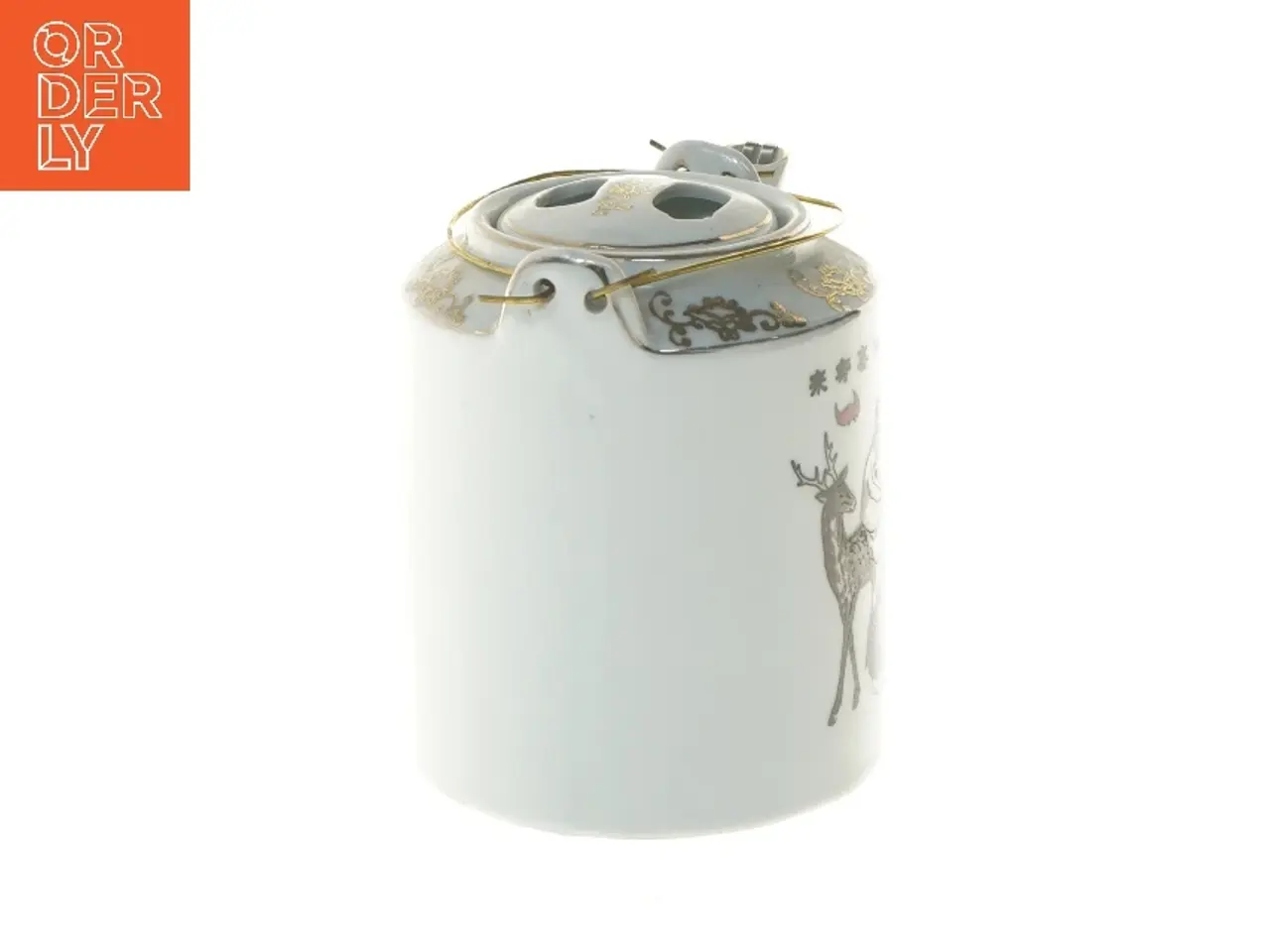 Billede 5 - Dekoreret porcelænskande (str. Ø 11x13 cm)