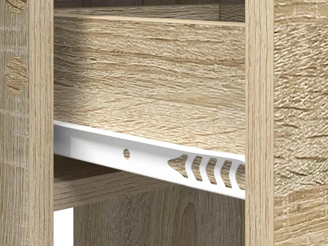 Billede 9 - Foldbart spisebord med opbevaring 115 x 70 x 75 cm - Sonoma-eg