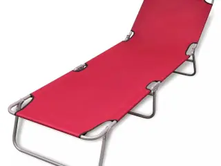 Foldbar liggestol pulverlakeret stål rød