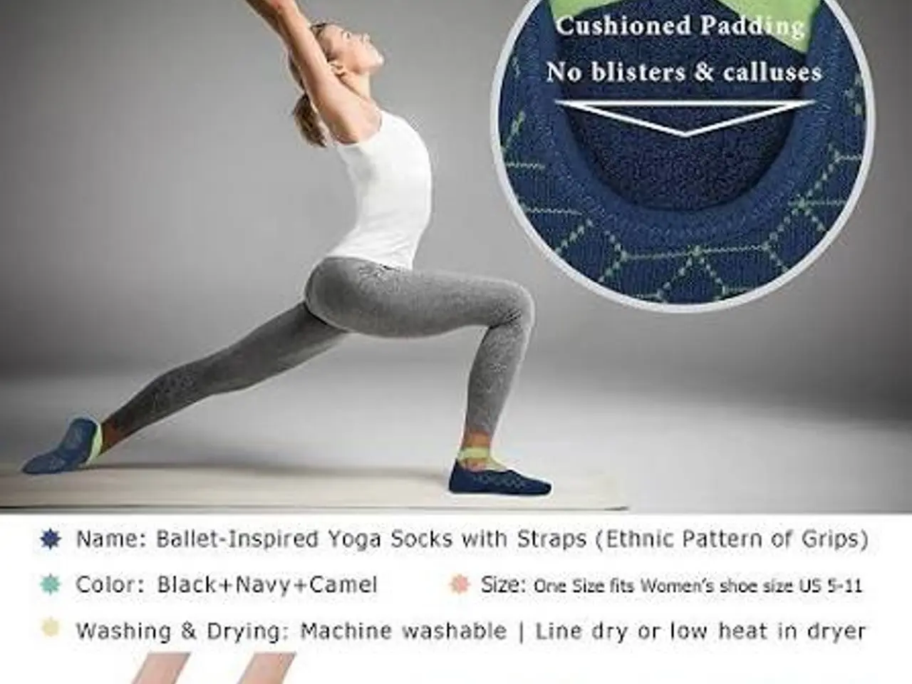 Billede 16 - Yoga/Pilates balerina socks