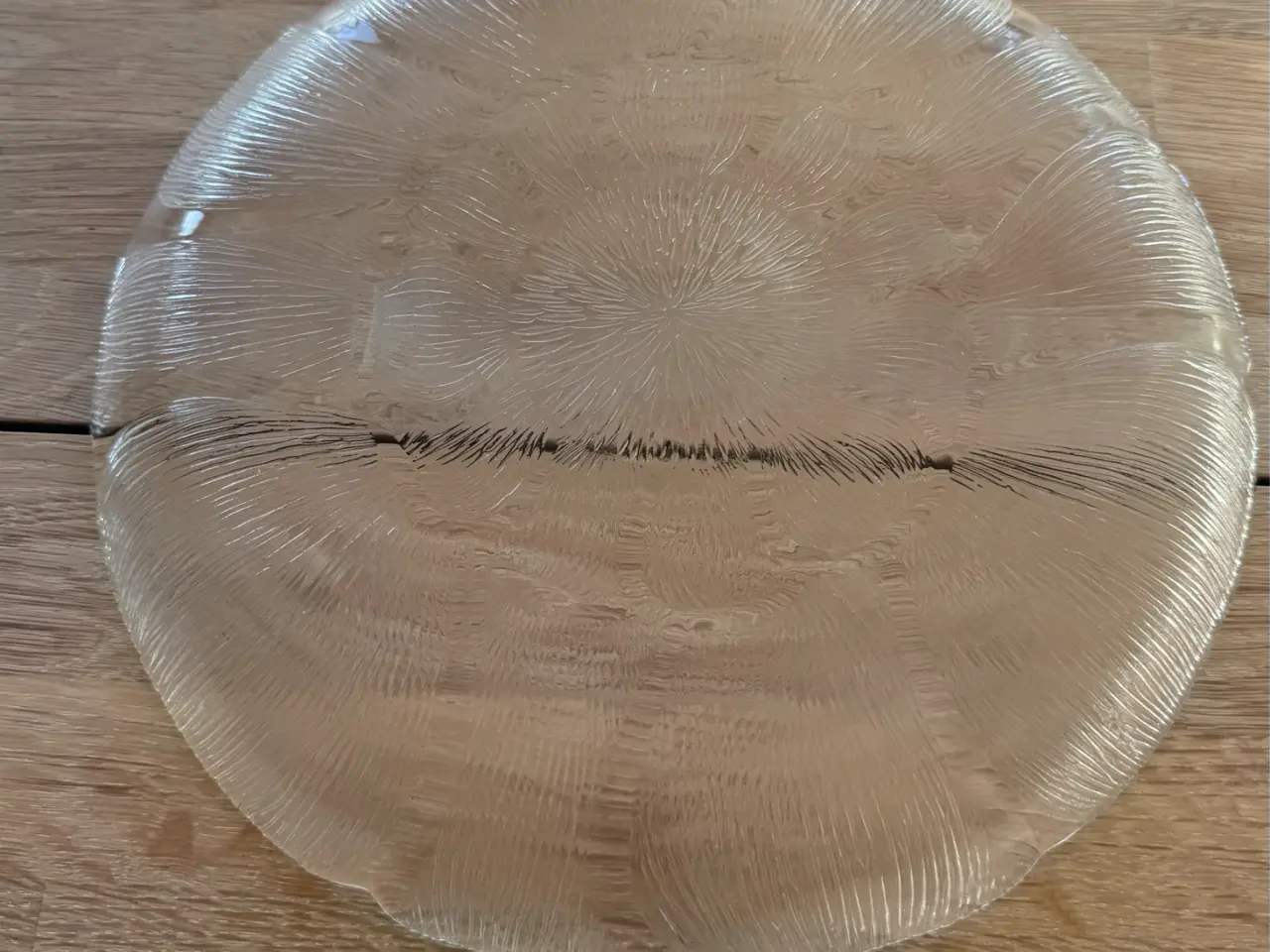 Billede 7 - Riflet glas kage fad  og skål