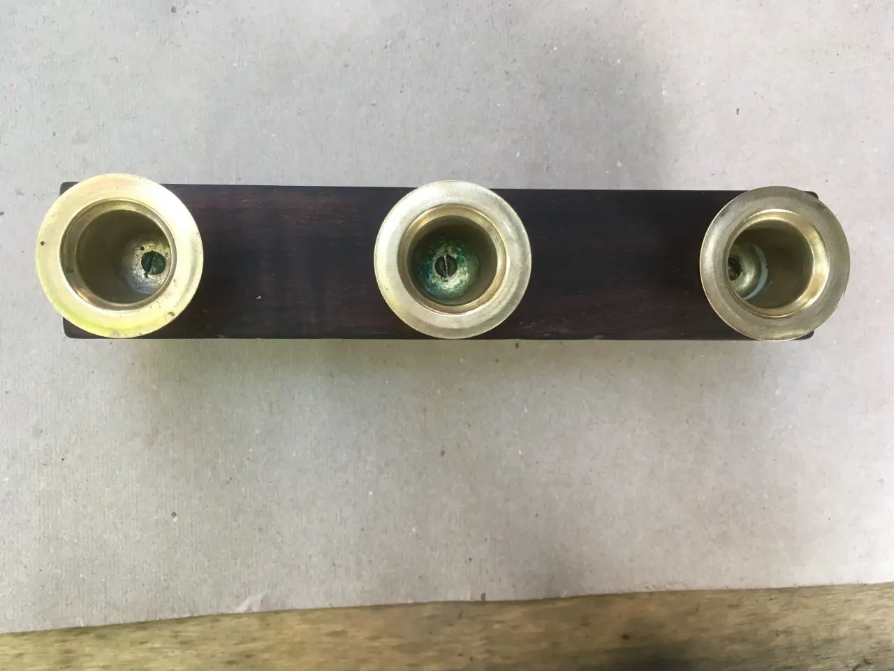 Billede 3 - Lysestage palisander messing 