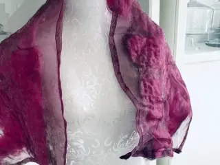 Sjal pink, lilla og grå nuancer - unika