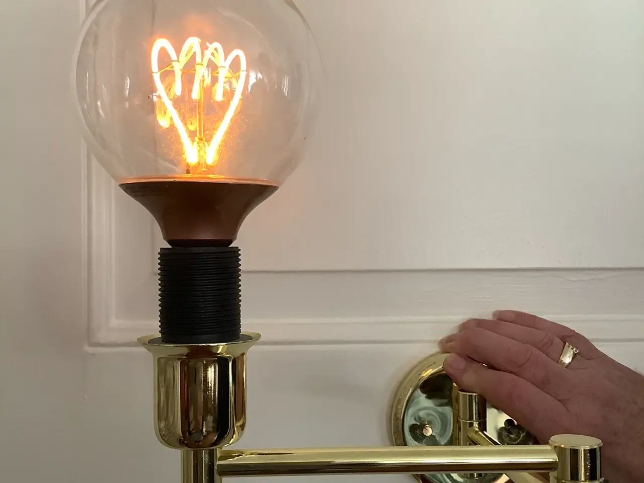 Billede 1 - Messing svinglampe
