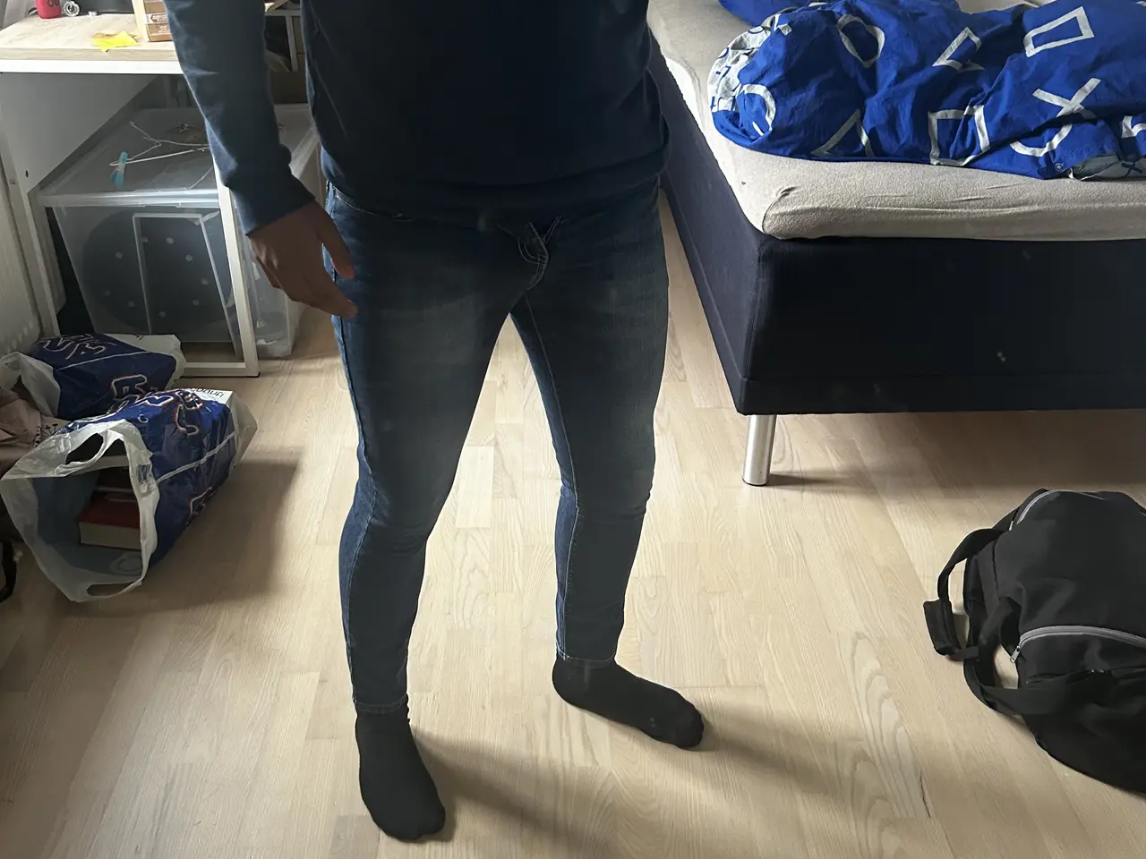 Billede 5 - Skinny blå jeans fra DNMX, medium