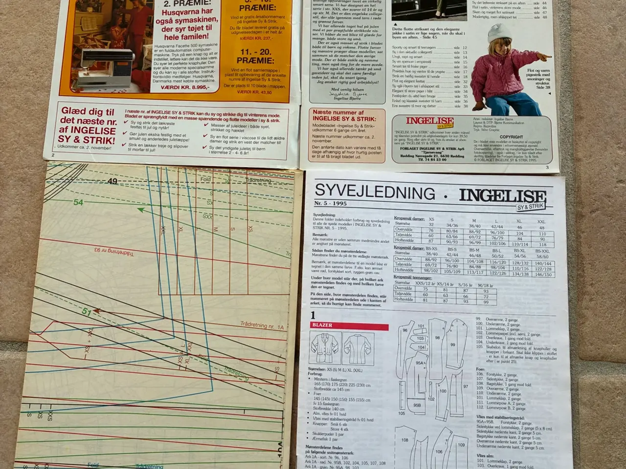 Billede 3 - Ingelise sy & strik blad 1995