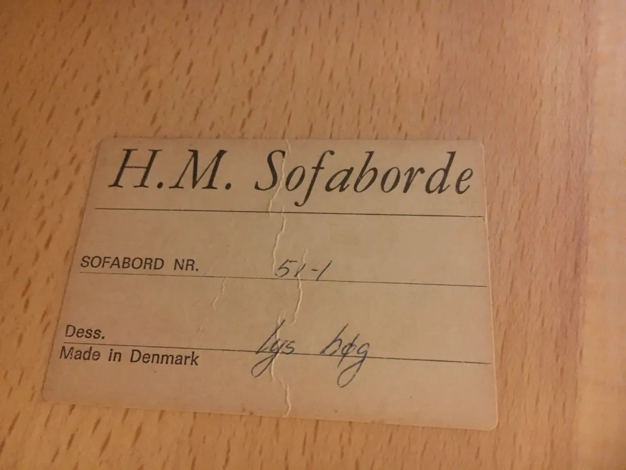 Billede 4 - H. M. Sofabord i lys bøg, rundt. Giv bud.