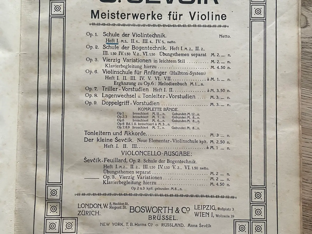Billede 4 - O. Sevcik op. 1. violintechnik