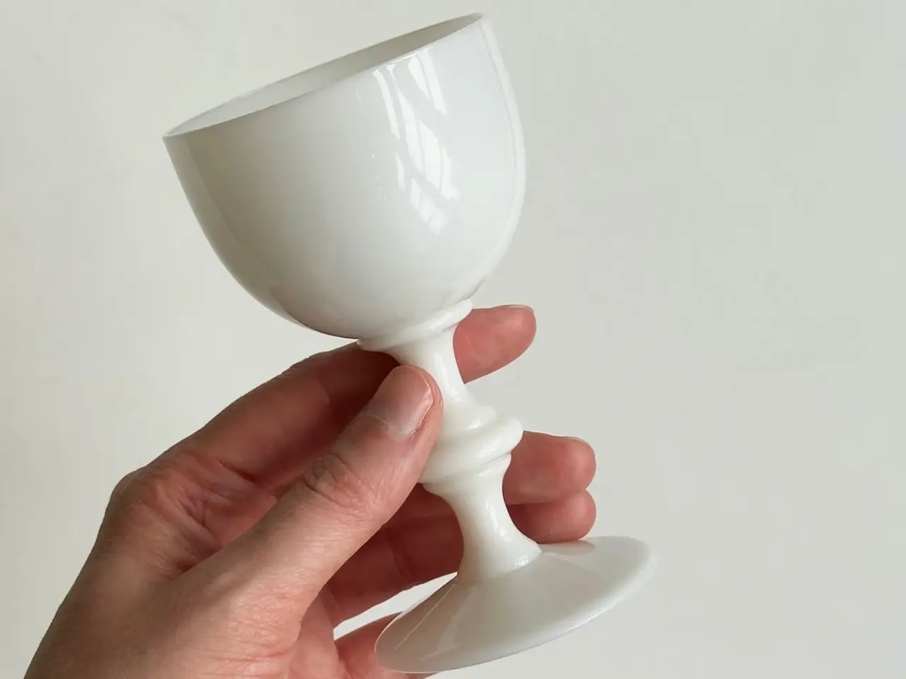 Billede 2 - Vinglas, hvid opalineglas