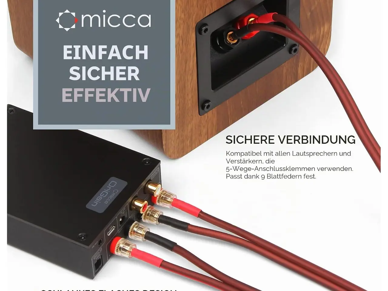 Billede 5 - Micca OFC Speaker Cable 2x 4m Banana Plug