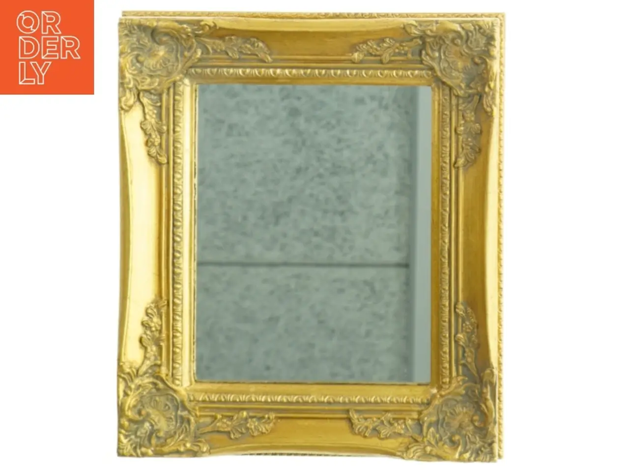 Billede 1 - Spejl I forgyldt ramme (str. 35,5 x. 30,5 cm)