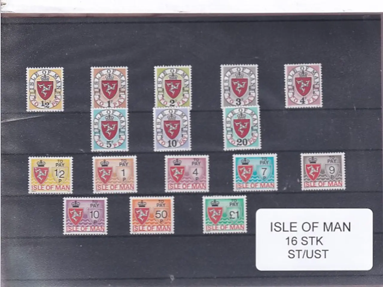 Billede 1 - Isle of Man - 16 Stk. - Ustemplet