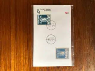 Grønlandsk førstedagskuvert pålydende 50 kr.