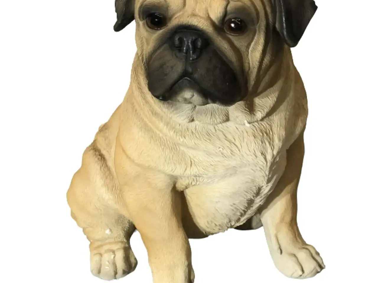 Billede 2 - Mops figur beige polyresin