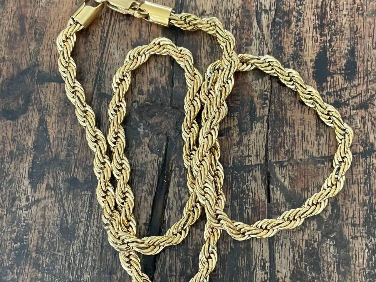 Billede 1 - 5mm 14kt goldfilled rope chain 