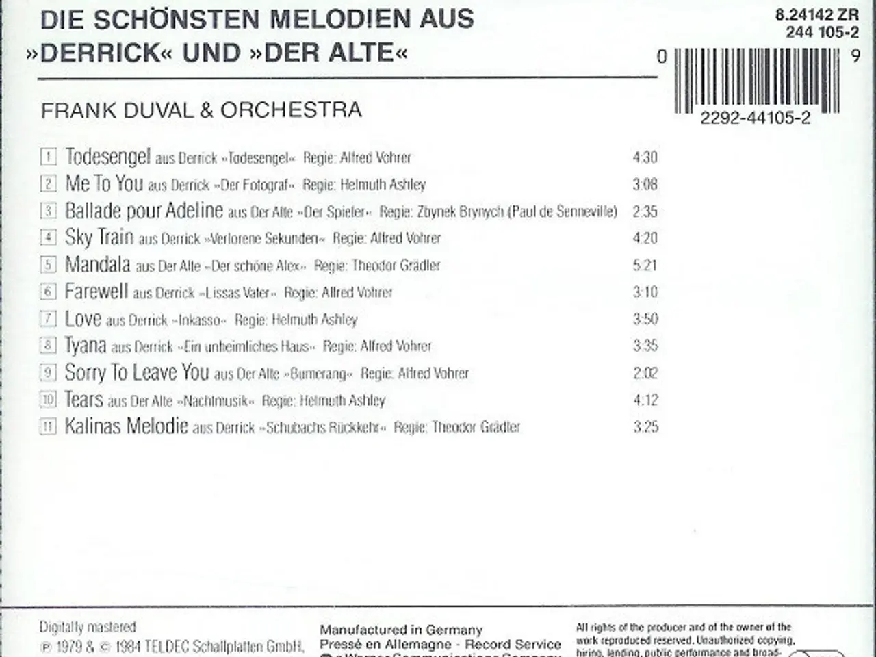 Billede 2 - Frank Duval & Orchestra – Die Schönsten… – CD