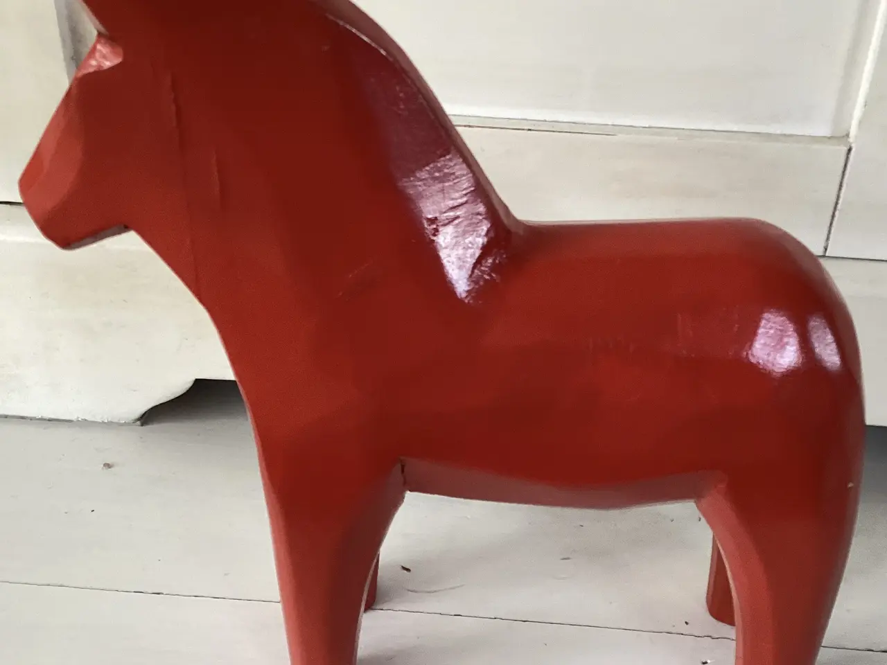 Billede 5 - Rød træ hest/figur