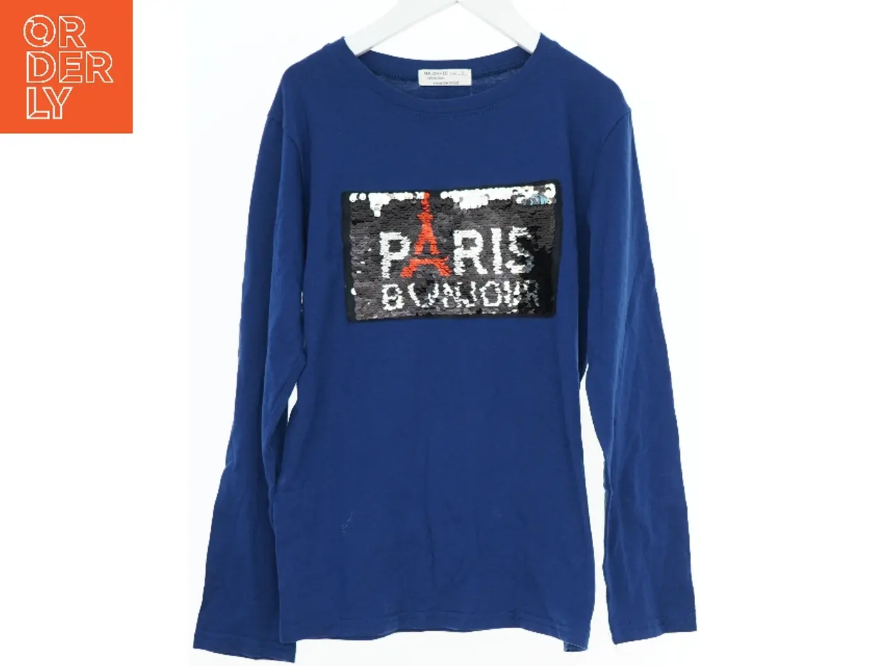 Billede 1 - Langærmet bluse med Paris motiv fra Mr. David (str. 152)