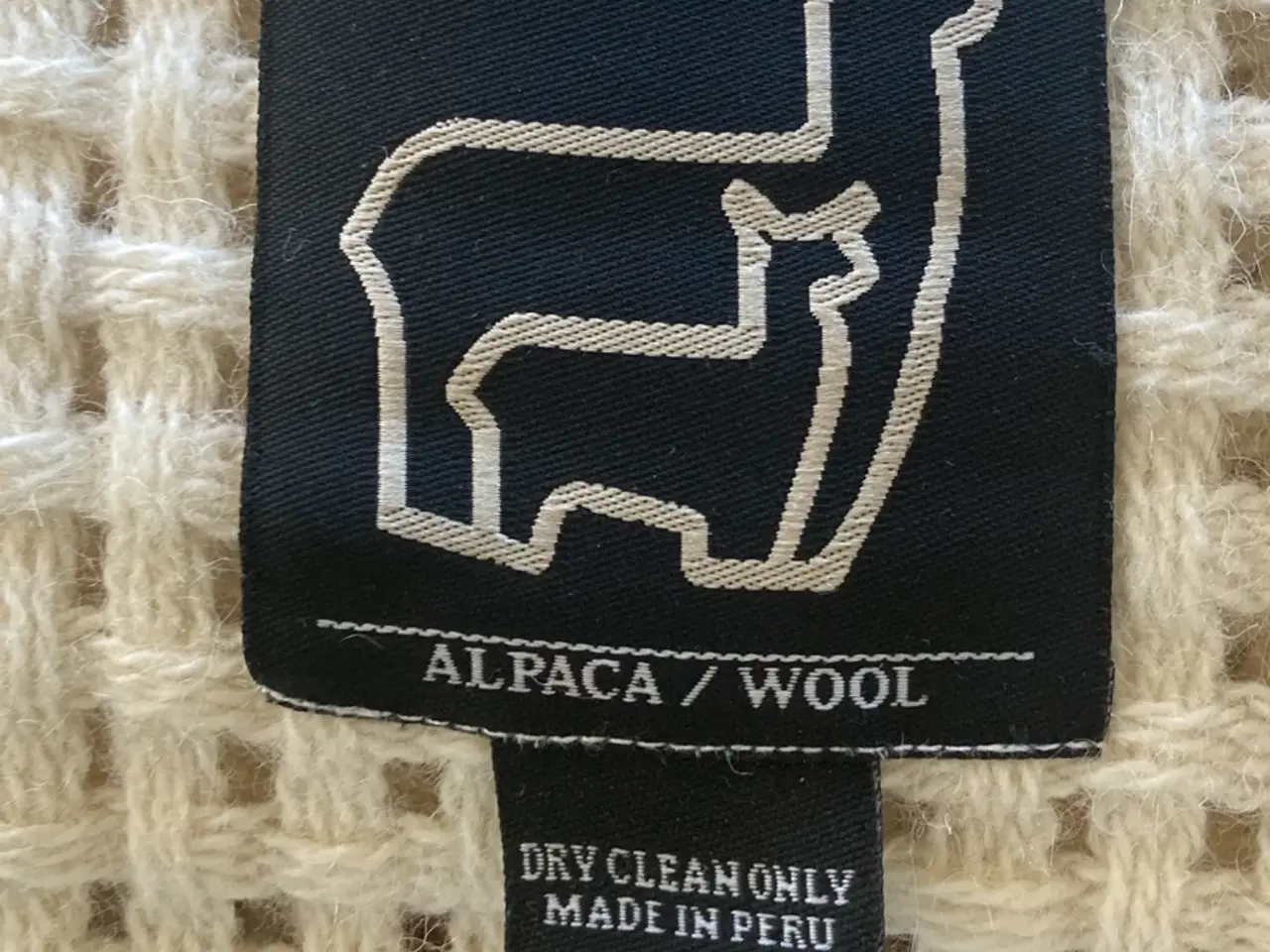 Billede 5 - Råhvid plaid i alpaca uld