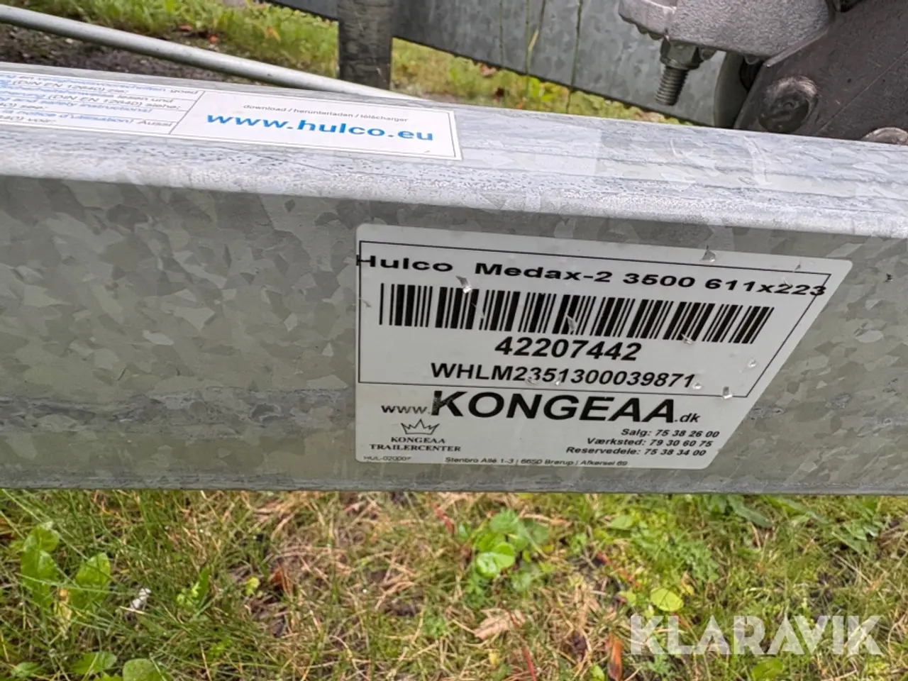 Billede 8 - Trailer Hulco Medax-2 3500kg