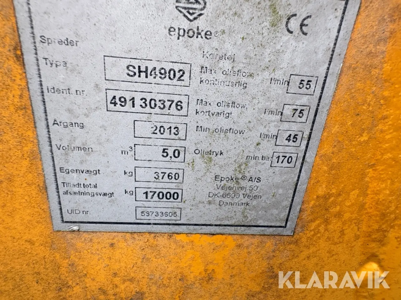 Billede 5 - Kombispreder Epoke SIRIUS COMBI AST SH4902 hydraulisk 1 Styk