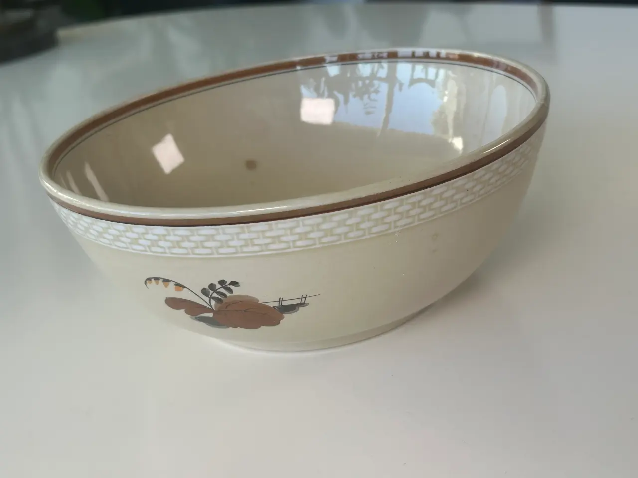 Billede 5 - Vintage Aluminia skål – dekoreret stentøj (model 2