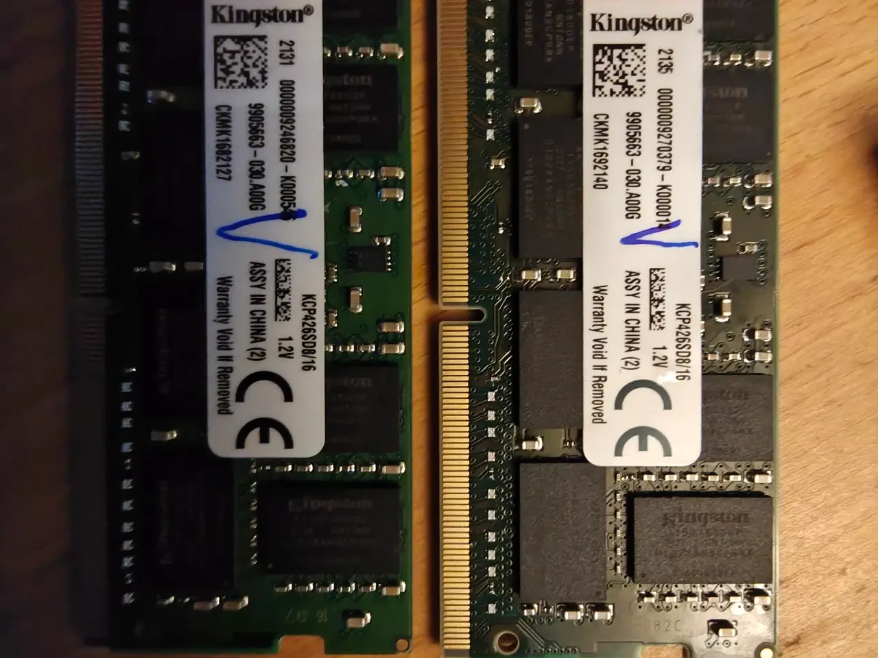 Billede 1 - Kingston 2x16 ddr4 2666mhz So-dimm ram