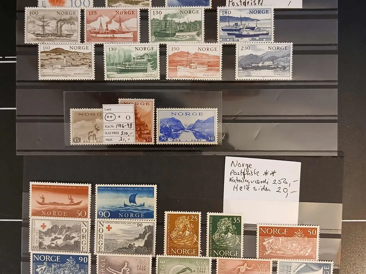 Billede 2 - Norge (316) 4 plancher med postfriske** frimærker