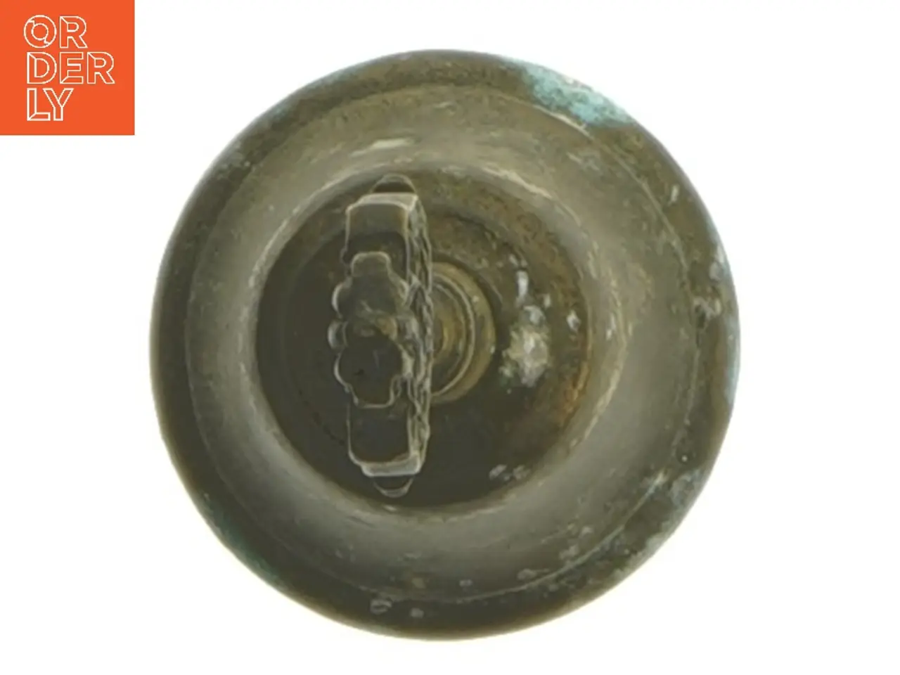 Billede 4 - Antik messing klokke med dansk emble (str. 10 cm)