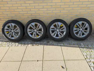 4 stk Org. alufælge til Peugeot 508 med vinterdæk 
